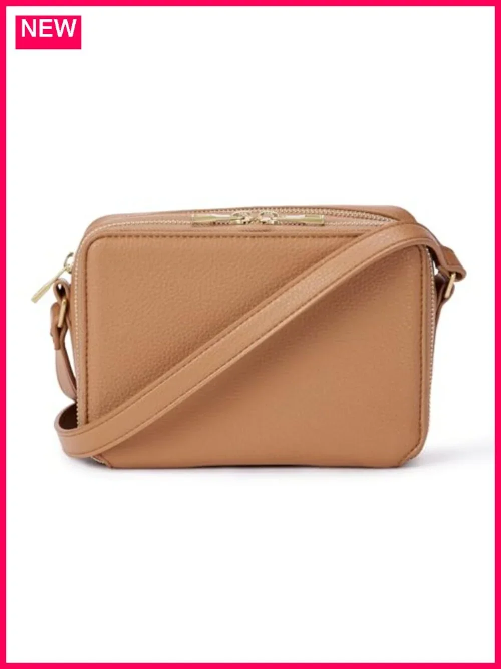 Faux PU Leather Boxy Crossbody Bag with Adjustable Strap and Multiple Pockets
